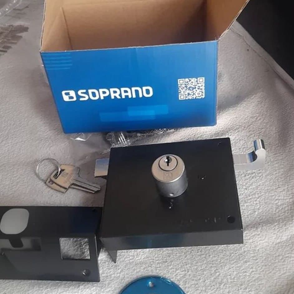 Fechadura De Sobrepor 231 Soprano Para Portão Cor Preto